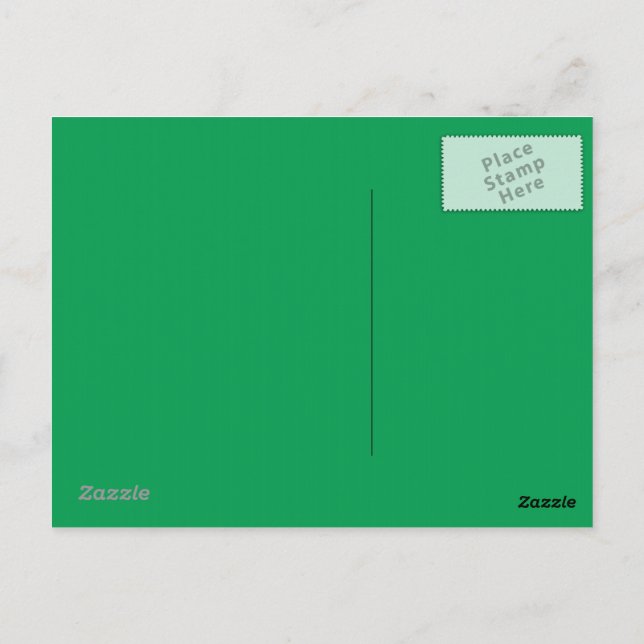 Postal Postcarta verde de la hierba (Reverso)