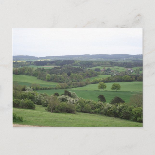 Postal Postcarta verde y agradable sobre la tierra (Anverso)