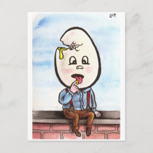 Postal Postcarta zombi Dumpty