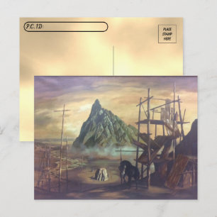 Postal Postcross - El caballo negro - John Atherton