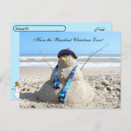 Postal Postcross - Florida Snowman Navidades Postcard