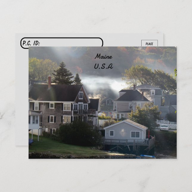 Postal Postcross - Foggy Maine Morning Postcard (Anverso / Reverso)