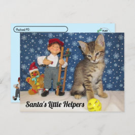 Postal Postcross - Santa's Little Helpers - Cat & Elf