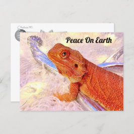 Postal Postcross - teak the Bearded Dragon Navidades