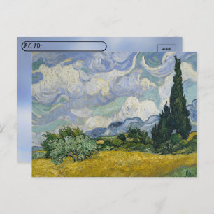 Postal Postcross - Wheatfields con Cypresses Van Gogh