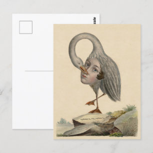 Postal Poste de símbolo único de la antigüedad de Bird of