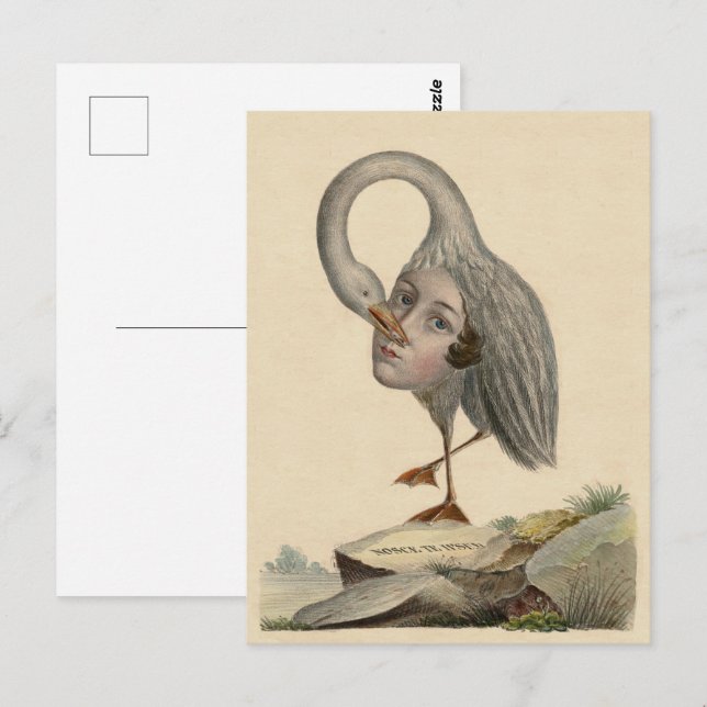 Postal Poste de símbolo único de la antigüedad de Bird of (Anverso / Reverso)