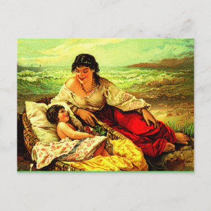 Postal ¡Postea recuerdos de madre e hijo a orillas del ma