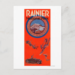 Postal Poster 2 de la publicidad del Monte Rainier