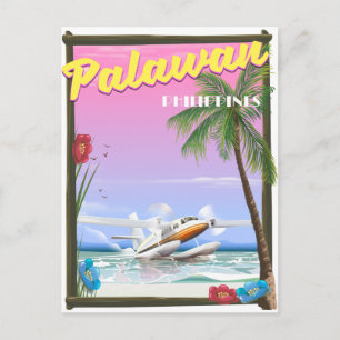 Postal Poster aéreo de Filipinas en Palawan