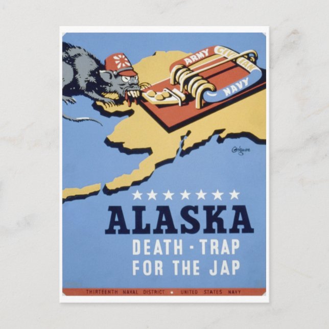 Postal Poster Alaska_Death_Trap_Propaganda (Anverso)