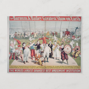 Postal Poster anunciando el Barnum