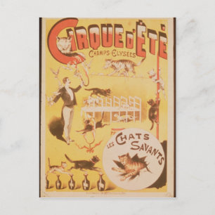 Postal Poster anunciando el Cirque d'Ete en el