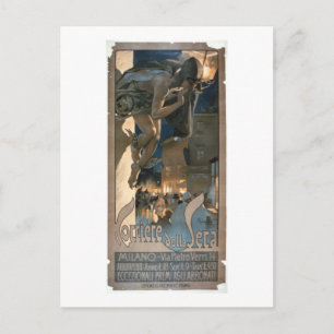 Postal Poster anunciando el "Corriere della Sera", prin
