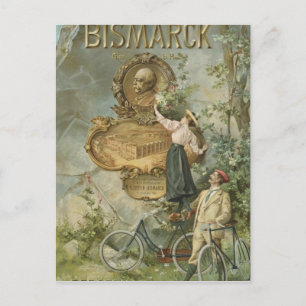 Postal Poster anunciando Fahrad Werke Bismarck