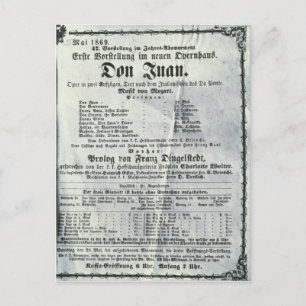 Postal Poster anunciando una actuación de 'Don Juan'