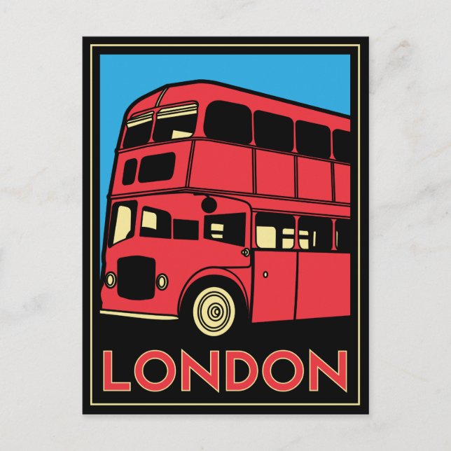 Postal Poster Art Deco de Londres (Anverso)