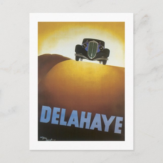 Postal Poster automático Delahaye Vintage (Anverso)
