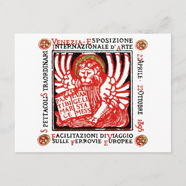 Postal poster de Arte de Venecia en 1895 (Anverso)