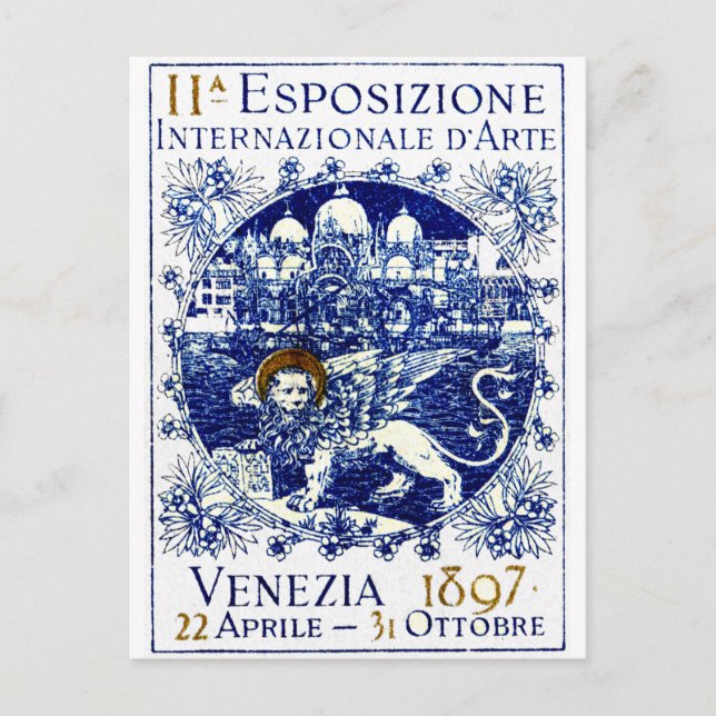 Postal poster de Arte de Venecia en 1897 (Anverso)