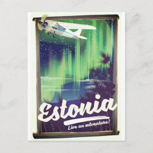 Postal Póster de aventura de las luces del norte de Eston