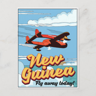Postal Póster de aventura en Nueva Guinea.