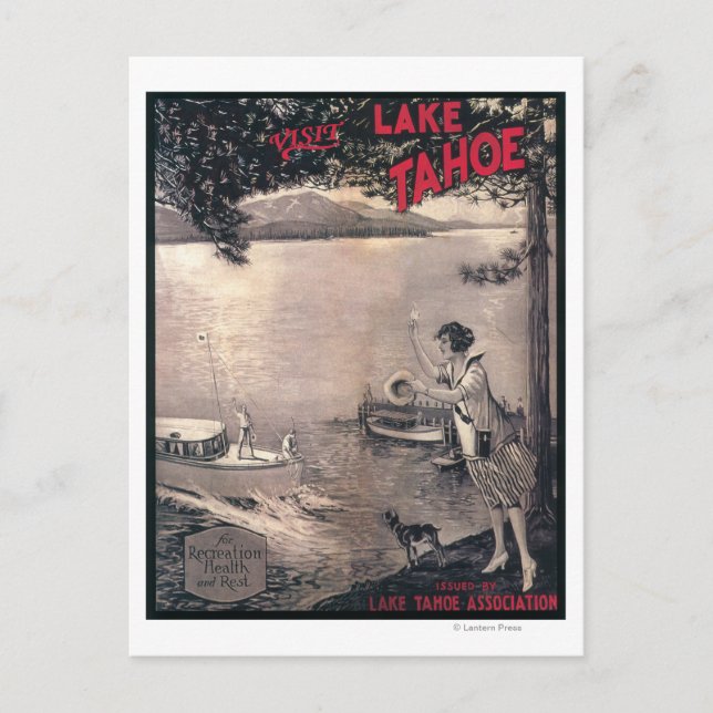 Postal Poster de barco de madera (Anverso)