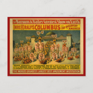 Postal Poster de Barnum y Bailey Circus