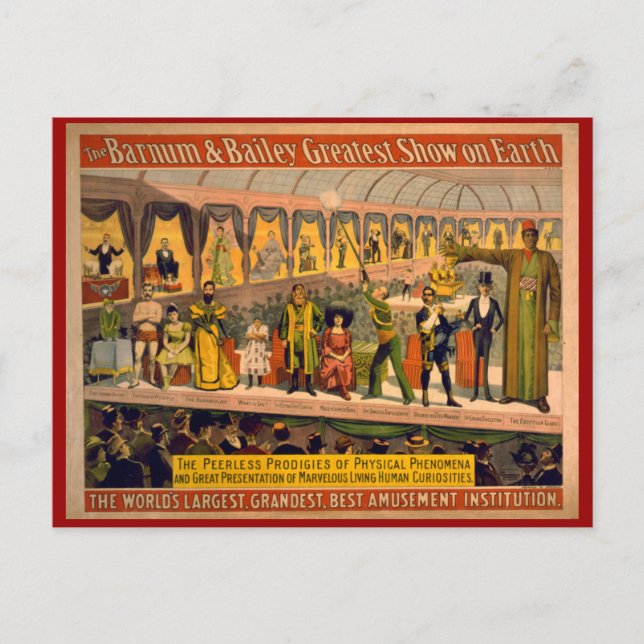 Postal Poster de Barnum y Bailey Circus (Anverso)