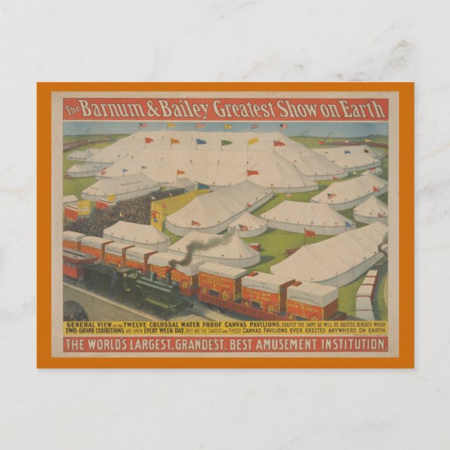 Postal Poster de Barnum y Bailey Circus (Anverso)
