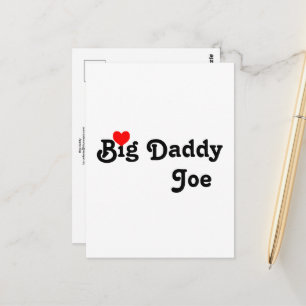 Postal Póster de Big Daddy con Corazón Rojo