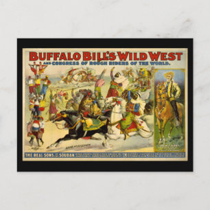 Postal Poster de Búfalo Bill's Wild West Cowboys
