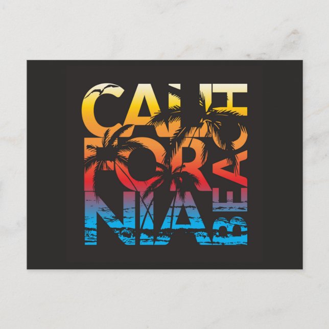 Postal Poster de California Beach (Anverso)