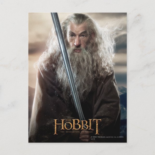 Postal Poster de caracteres Gandalf 2 (Anverso)
