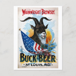 Postal Poster de cerveza de época