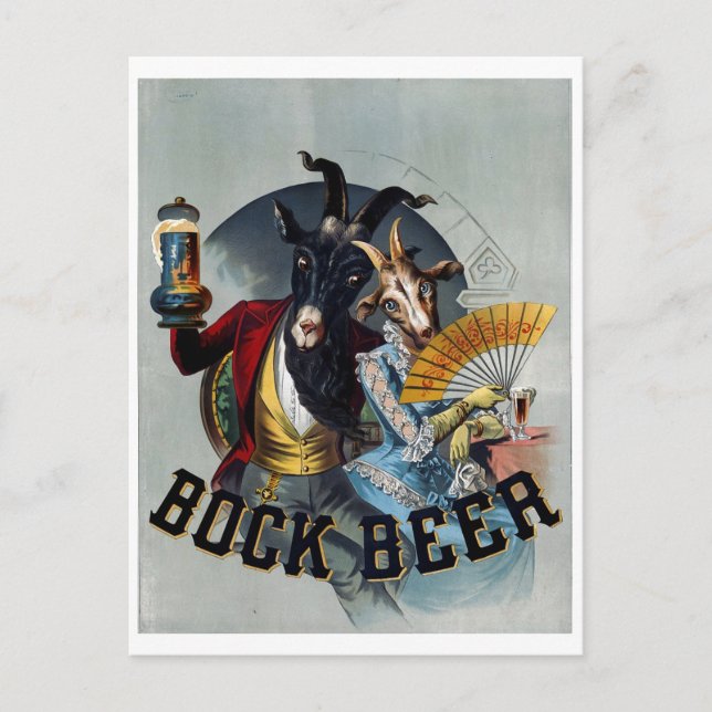 Postal Poster de cerveza de época (Anverso)