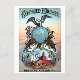 Postal Poster de cerveza de época