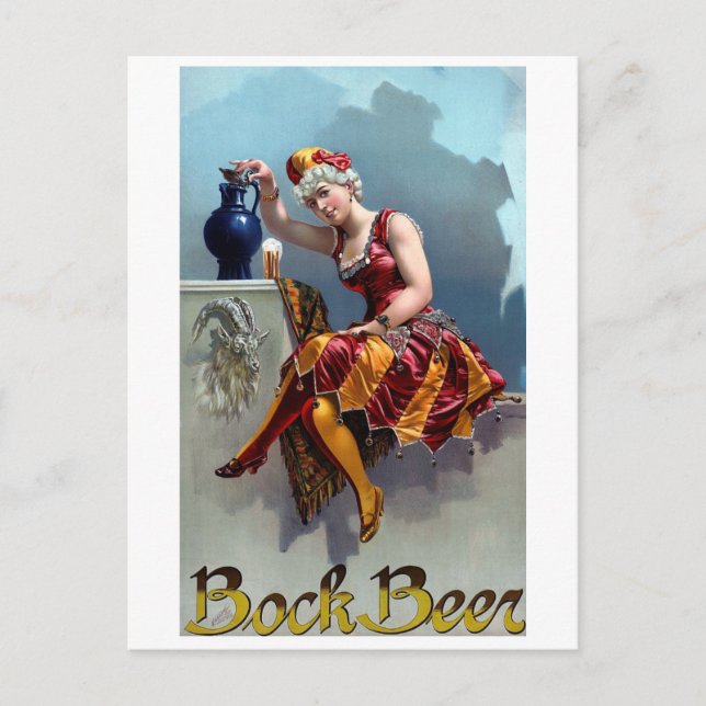 Postal Poster de cerveza de época (Anverso)