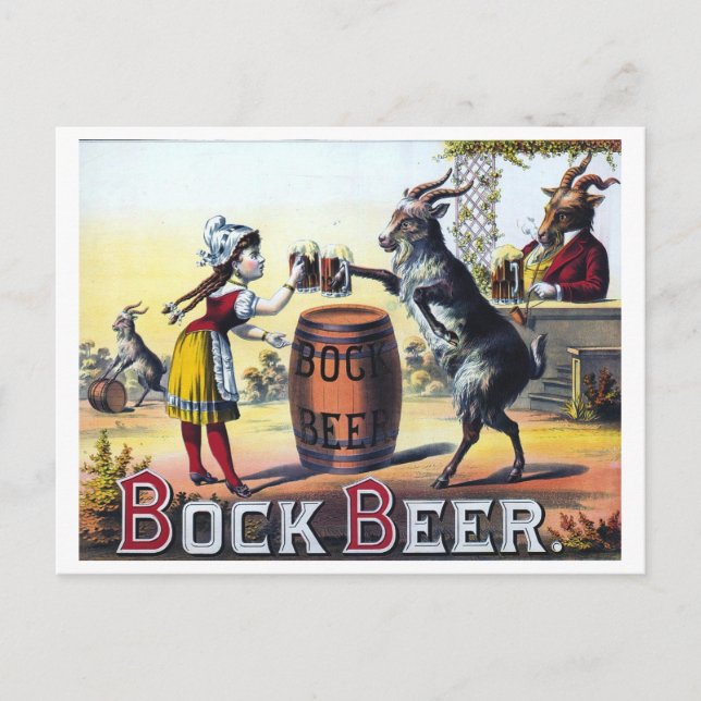 Postal Poster de cerveza de época (Anverso)