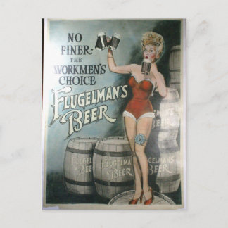 Postal Poster de cerveza de época, sin más elección de lo