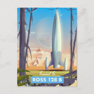 Postal Póster de ciencia ficción de Ross 128 B