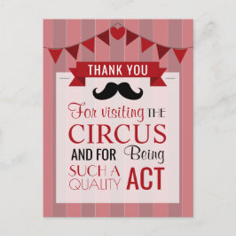 Postal Poster de Circo Clásico Fiesta de Cumpleaños Graci