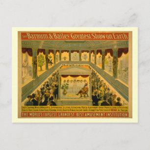 Postal Poster de circo de Barnum y Bailey