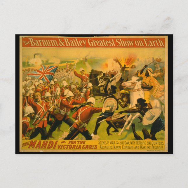 Postal Poster de circo de Barnum y Bailey (Anverso)