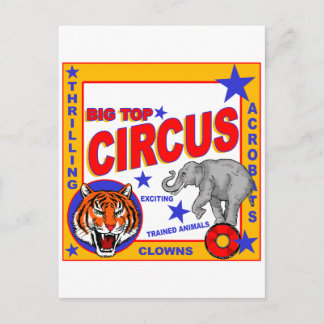 Postal Poster de circo de época