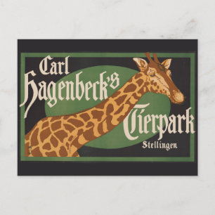 Postal Póster de circo Vintage Carl Hagenbeck's Tierpark