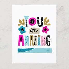 Postal Poster de citas con letras de mano inspirador