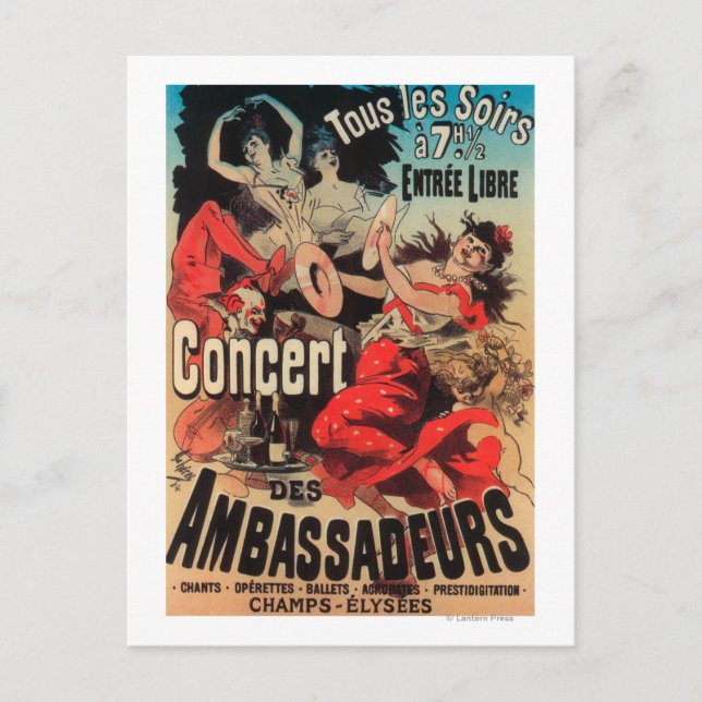 Postal Poster de conciertos en la avenida de los Campos E (Anverso)
