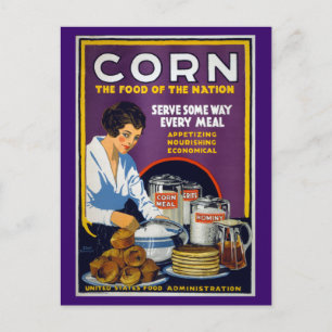 Postal Poster de Corn Vintage WPA
