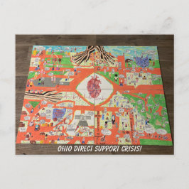 Postal Poster de crisis de soporte directo de Ohio